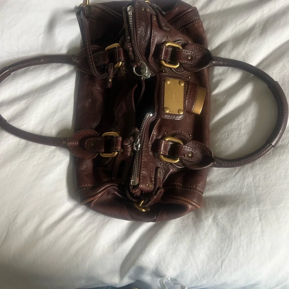 Chloé Paddington 2005 Dark Brown Leather Satchel with Gold Lock - Picture 8 of 15